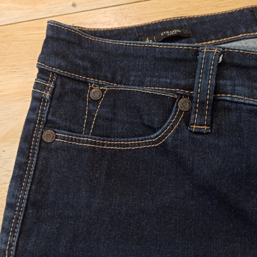 Talbots Flawless Five-Pocket PetitesJeans Women 4P Dark Blue Low Rise - Picture 4 of 16